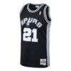 Tim Duncan San Antonio Spurs Mitchell & Ness 1998/99 Hardwood Classics Swingman Jersey - Black - Side View