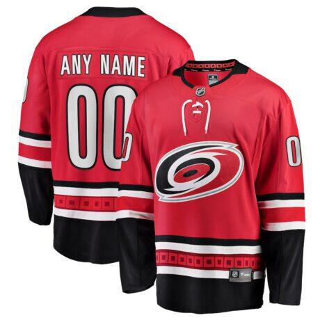 Carolina Hurricanes Fashion7 Alternate Breakaway Custom Jersey - Red - Front View