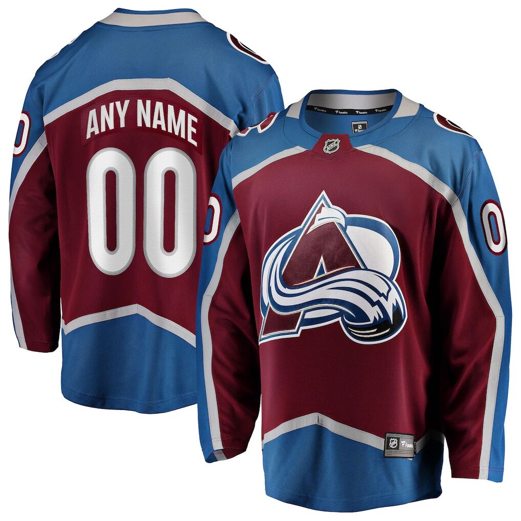 Colorado Avalanche Fashion7 Home Breakaway Custom Jersey - Maroon