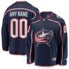 Columbus Blue Jackets Fashion7 Home Breakaway Custom Jersey - Navy - Front View