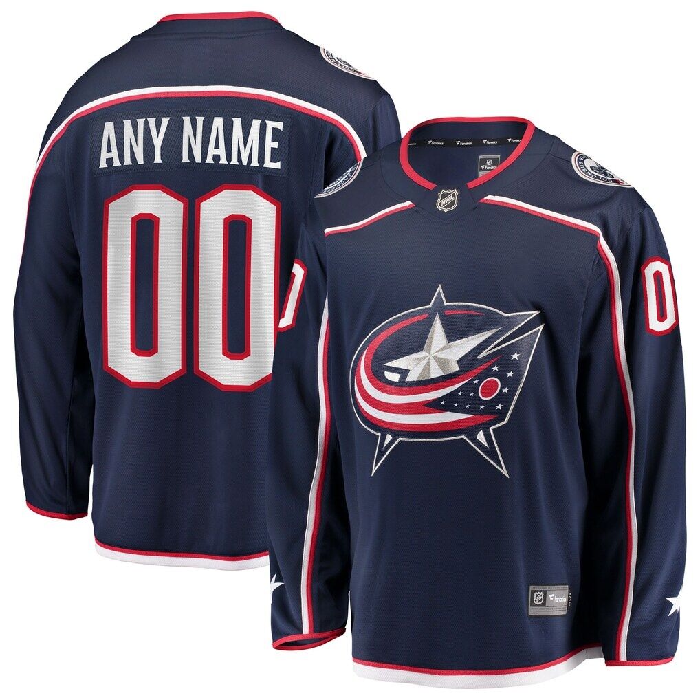 Columbus Blue Jackets Fashion7 Home Breakaway Custom Jersey