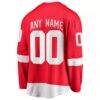 Detroit Red Wings Fashion7 Home Breakaway Custom Jersey - Red - Detail View