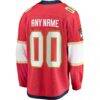 Florida Panthers Fashion7 Home Breakaway Custom Jersey - Red - Detail View