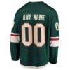 Minnesota Wild Fashion7 Home Breakaway Custom Jersey - Green - Detail View