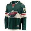 Minnesota Wild Fashion7 Home Breakaway Custom Jersey - Green - Side View
