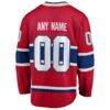 Montreal Canadiens Fashion7 Home Breakaway Custom Jersey - Red - Detail View