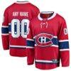 Montreal Canadiens Fashion7 Home Breakaway Custom Jersey - Red - Front View