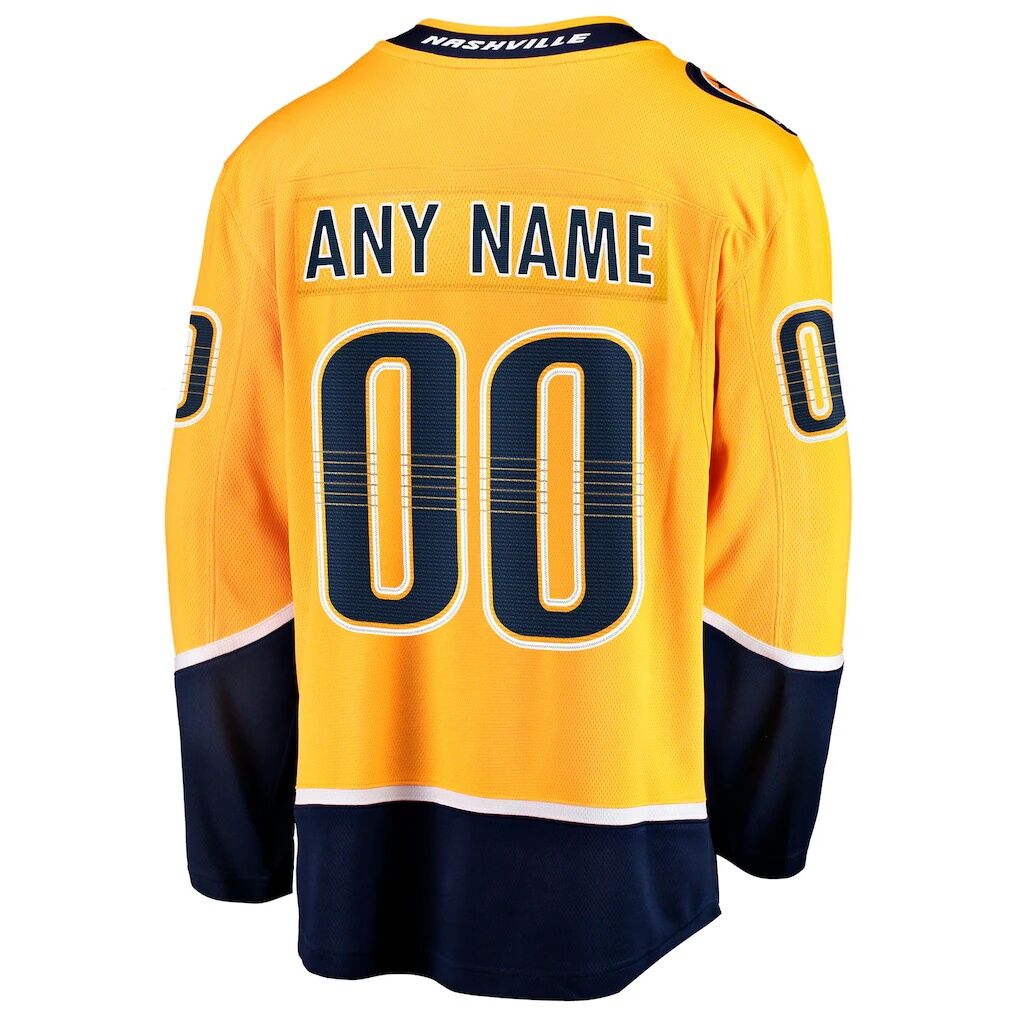 Nashville Predators Fashion7 Home Breakaway Custom Jersey