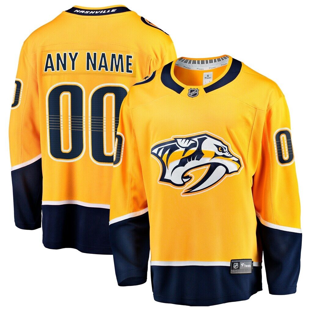 Nashville Predators Fashion7 Home Breakaway Custom Jersey