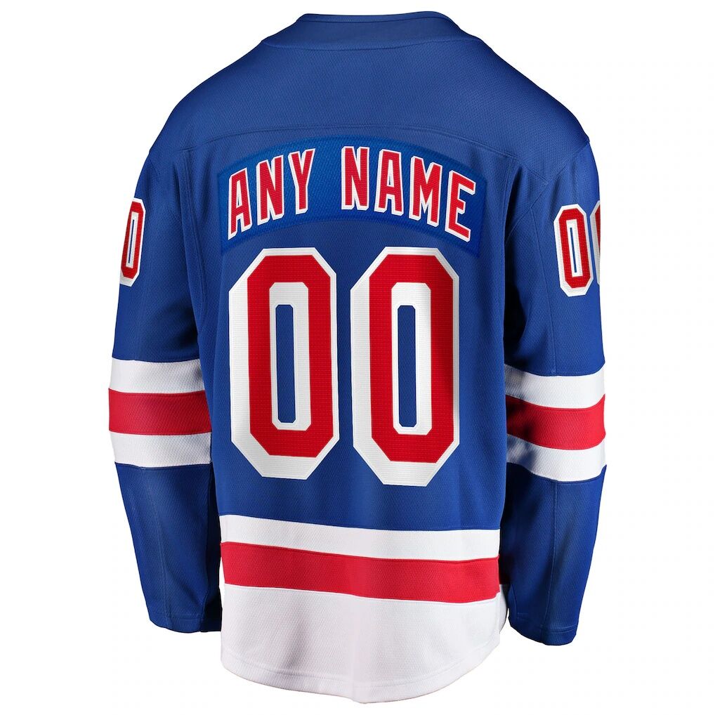 New York Rangers Fashion7 Home Breakaway Custom Jersey