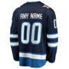 Winnipeg Jets Fashion7 Home Breakaway Custom Jersey - Blue - Detail View