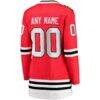 Chicago Blackhawks Fashion7 Women's Home Breakaway Custom Jersey - Red - Detail View