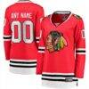 Chicago Blackhawks Fashion7 Women's Home Breakaway Custom Jersey - Red - Front View