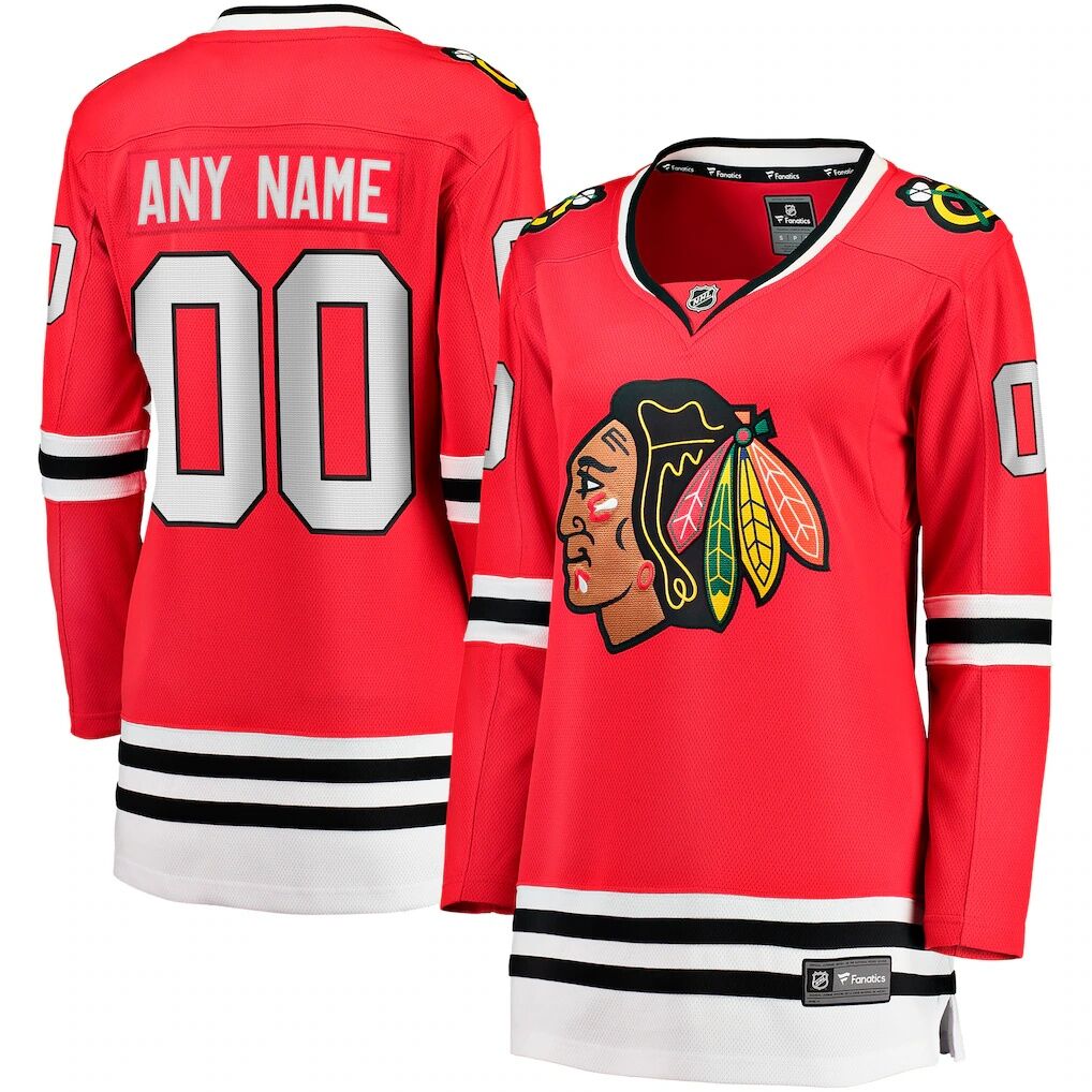 Chicago Blackhawks Fashion7 Women's Home Breakaway Custom Jersey