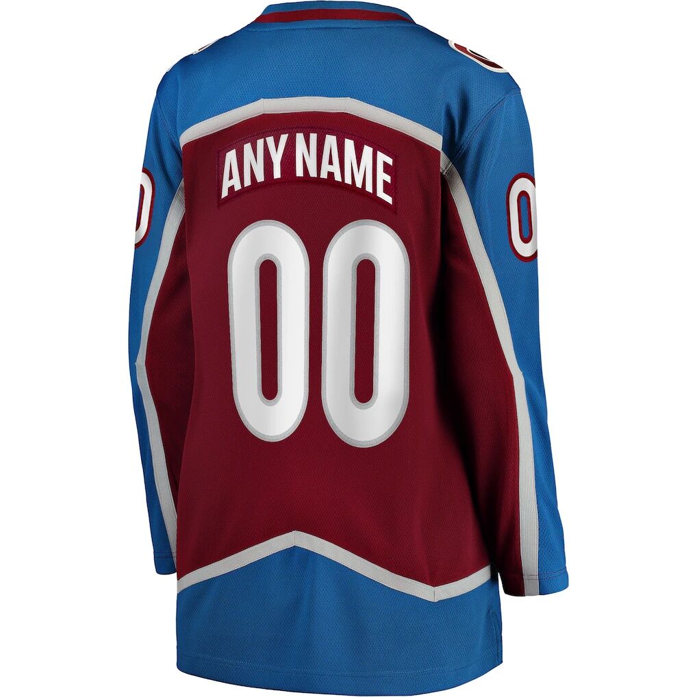 Colorado Avalanche Fashion7 Women's Home Breakaway Custom Jersey - Maroon