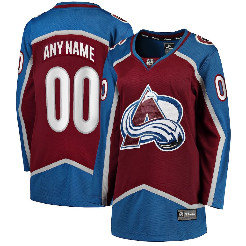 Colorado Avalanche Fashion7 Women's Home Breakaway Custom Jersey - Maroon
