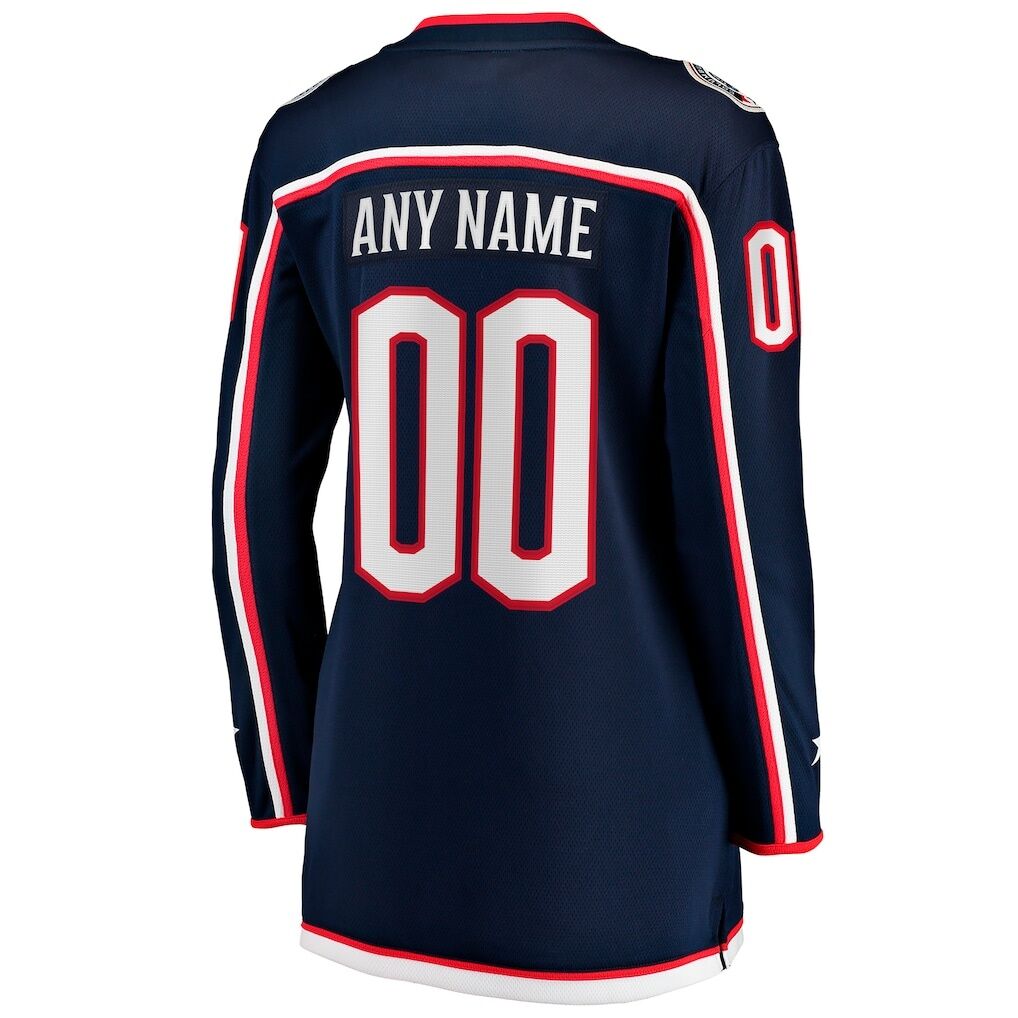 Columbus Blue Jackets Fashion7 Women's Home Breakaway Custom Jersey
