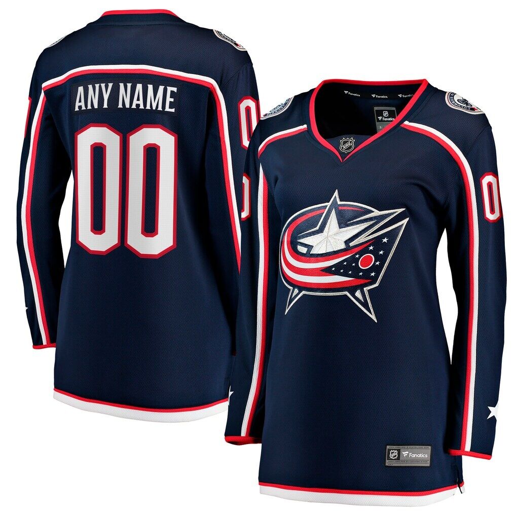 Columbus Blue Jackets Fashion7 Women's Home Breakaway Custom Jersey