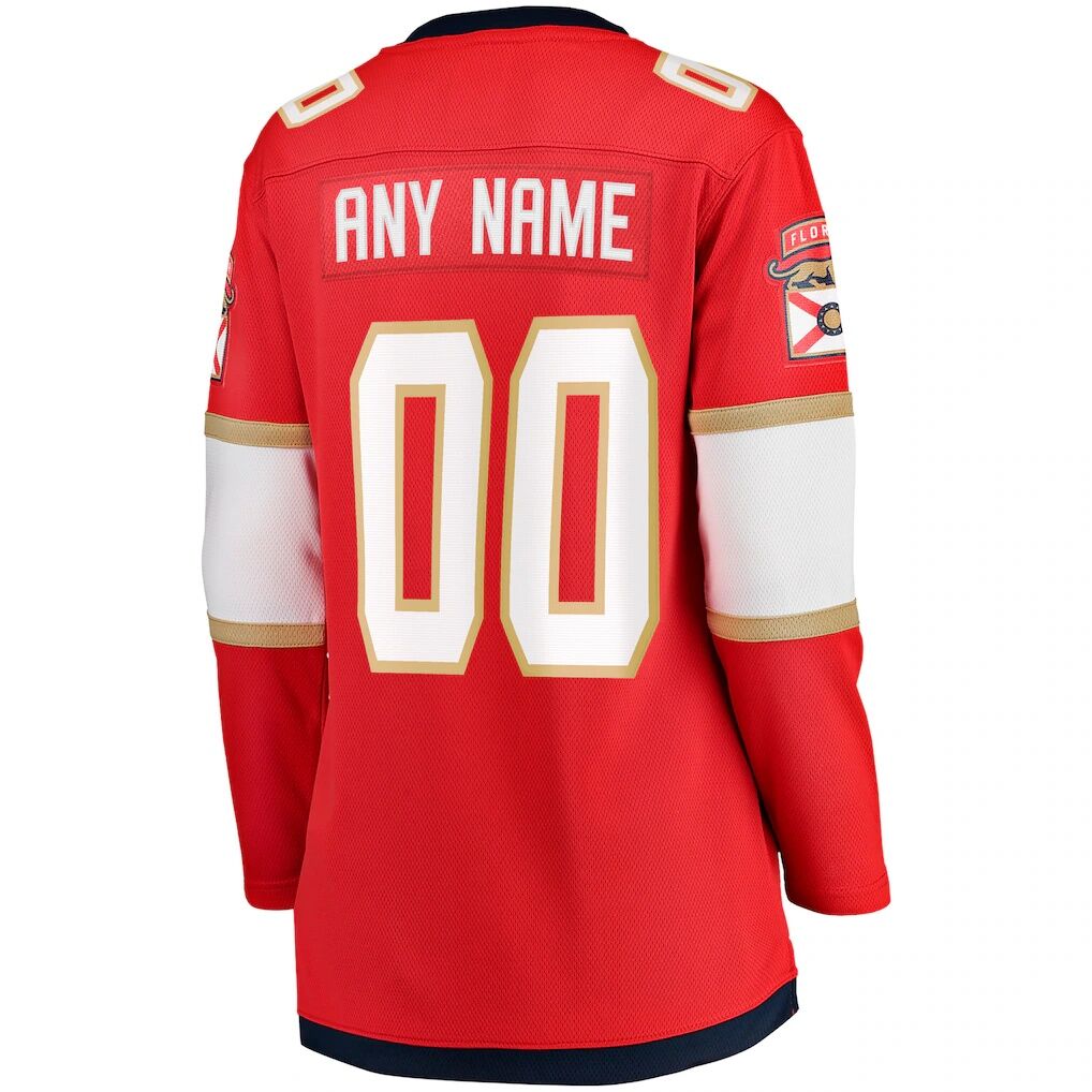 Florida Panthers Fashion7 Women's Home Breakaway Custom Jersey