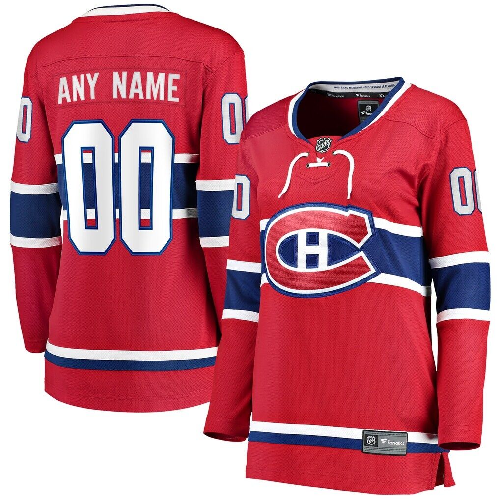 Montreal Canadiens Fashion7 Women's Home Breakaway Custom Jersey