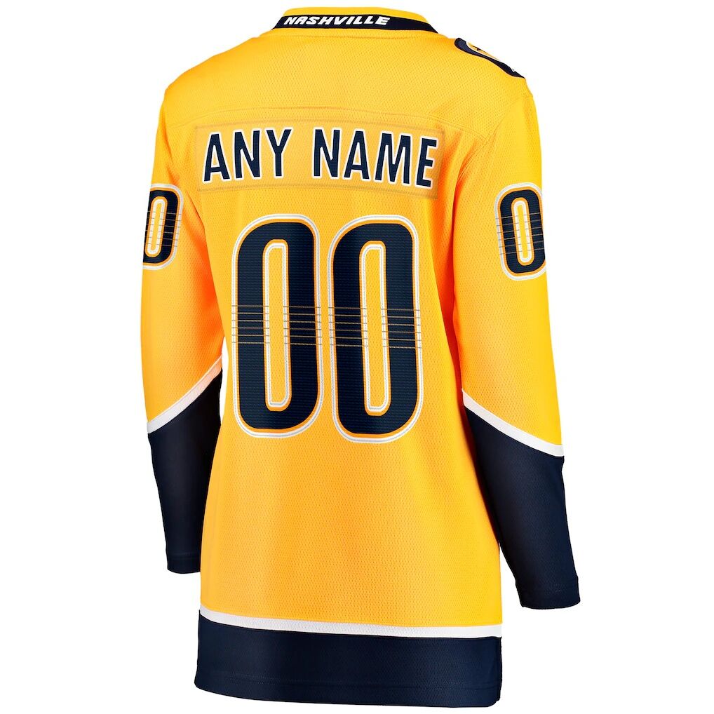 Nashville Predators Fashion7 Women's Home Breakaway Custom Jersey