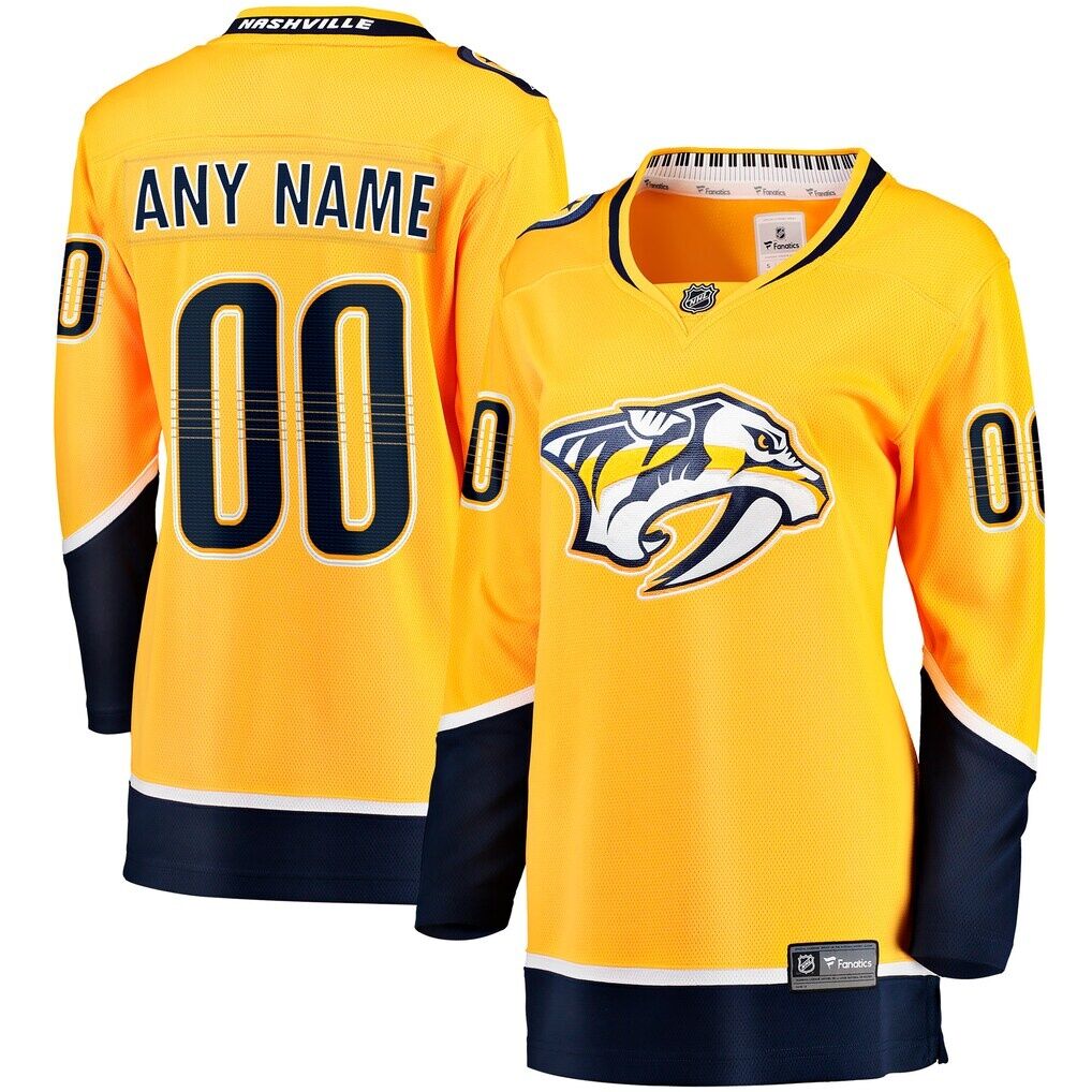 Nashville Predators Fashion7 Women's Home Breakaway Custom Jersey