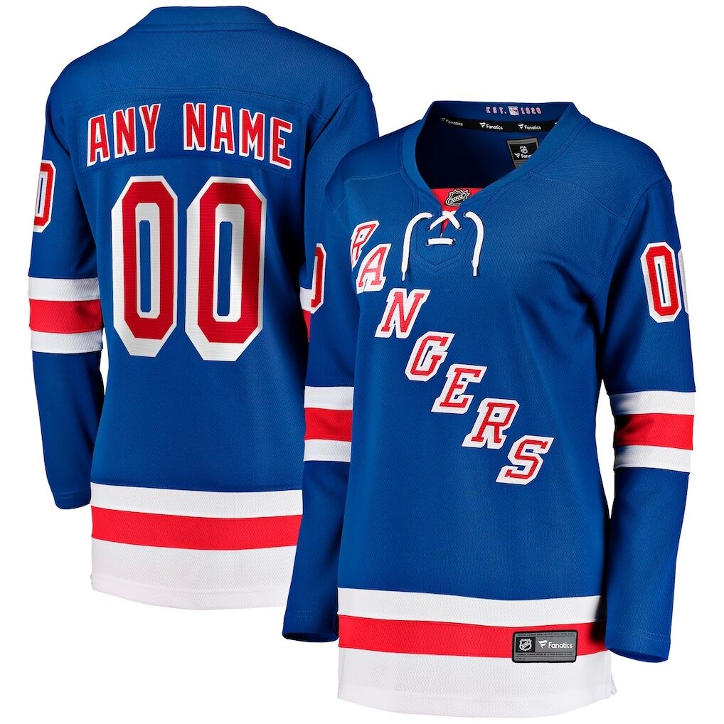 New York Rangers Fashion7 Women's Home Breakaway Custom Jersey