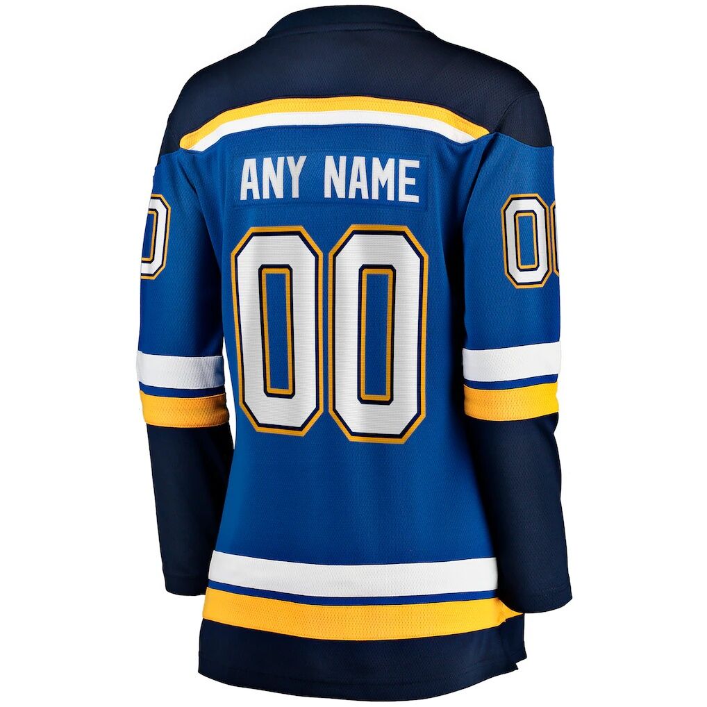 St. Louis Blues Fashion7 Women's Home Breakaway Custom Jersey