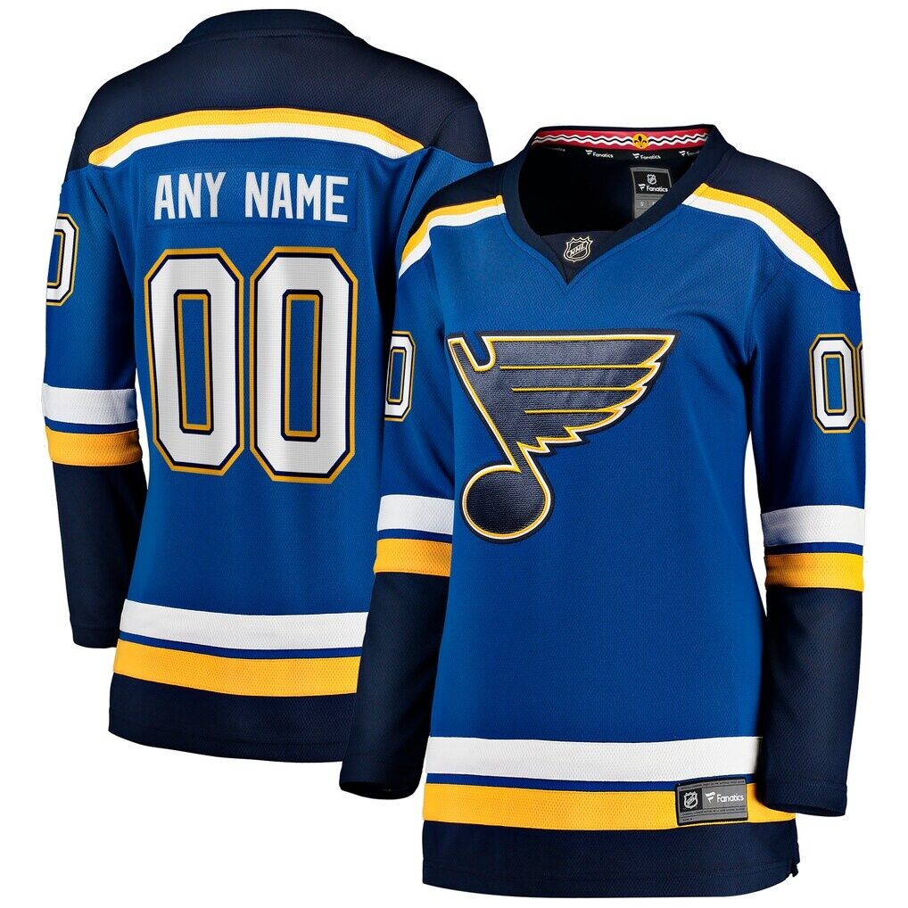 St. Louis Blues Fashion7 Women's Home Breakaway Custom Jersey