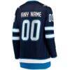 Winnipeg Jets Fashion7 Women's Home Breakaway Custom Jersey - Blue - Detail View
