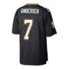 Morten Andersen New Orleans Saints Mitchell & Ness Retired Player Legacy Replica Jersey - Black - Detail View