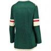 Minnesota Wild Fashion7 Women's Home Breakaway Jersey - Green - Detail View