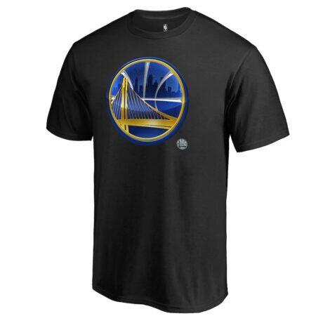 Golden State Warriors Fashion7 Midnight Mascot T-Shirt - Black - Front View