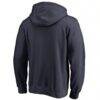 Atlanta Braves Splatter Logo Pullover Hoodie - Navy - Side View