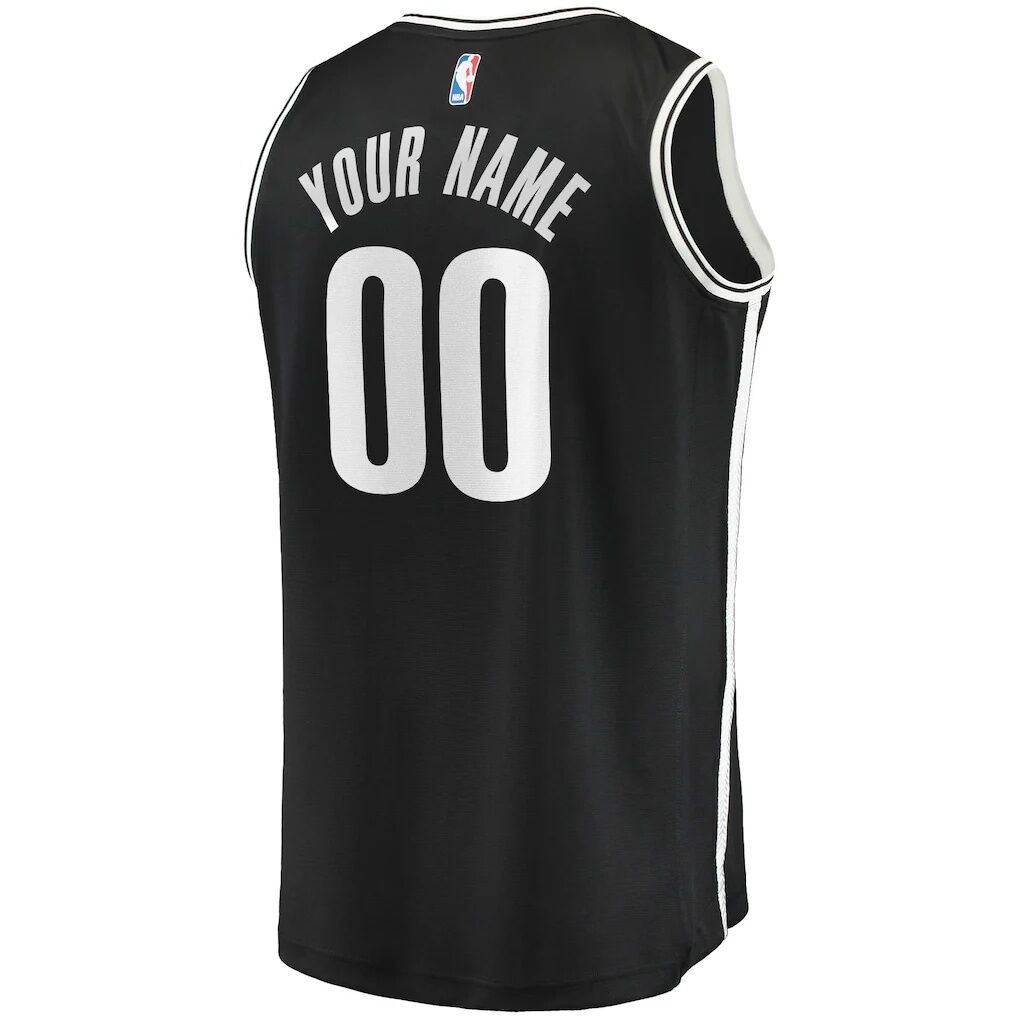 Brooklyn Nets Fashion7 Fast Break Custom Replica Jersey Black - Icon Edition