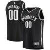 Brooklyn Nets Fashion7 Fast Break Custom Replica Jersey Black - - Front View