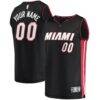 Miami Heat Fashion7 Fast Break Custom Replica Jersey Black - - Front View