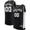 San Antonio Spurs Fashion7 Fast Break Custom Replica Jersey Black - - Front View