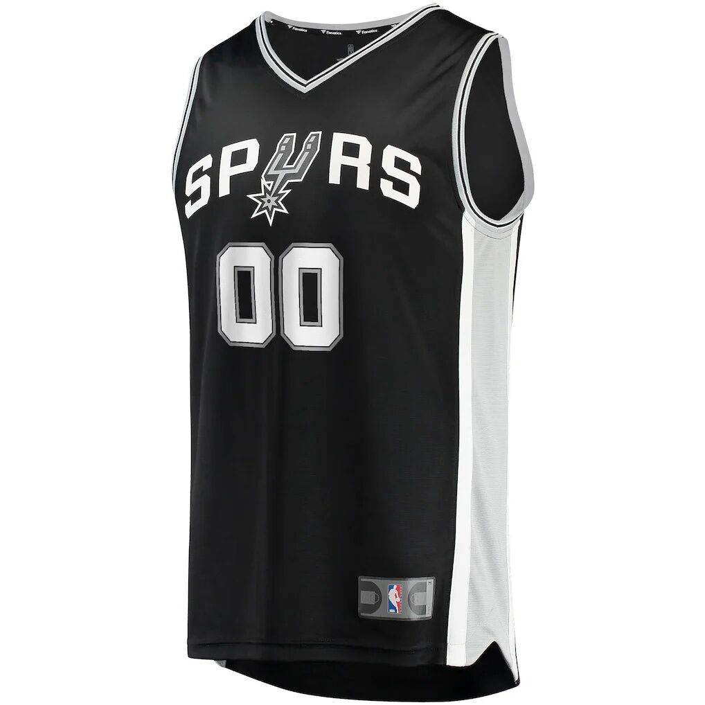 San Antonio Spurs Fashion7 Fast Break Custom Replica Jersey Black - Icon Edition