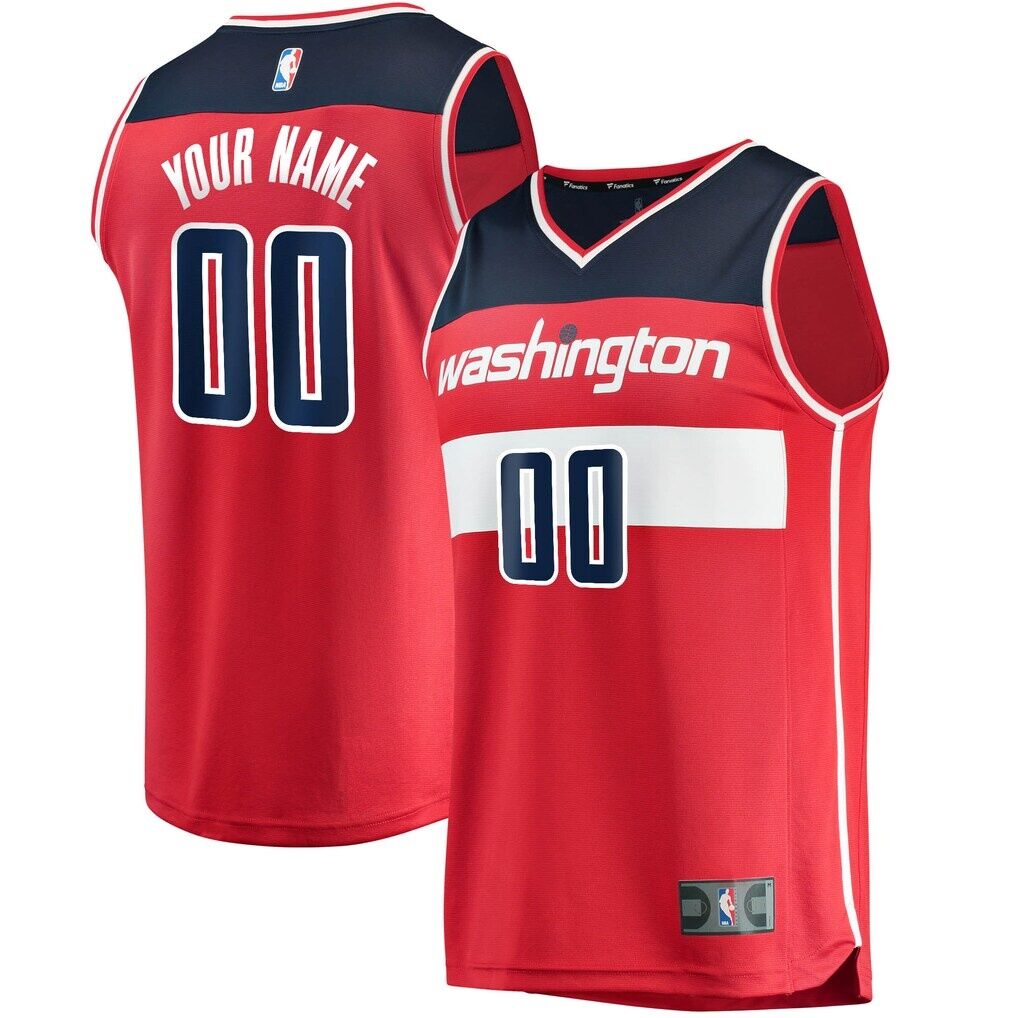 Washington Wizards Fashion7 Fast Break Custom Replica Jersey Red - Icon Edition