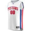 Detroit Pistons Fashion7 Fast Break Custom Replica Jersey White - - Side View