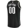 Brooklyn Nets Fashion7 Youth Fast Break Custom Replica Jersey Black - - Detail View