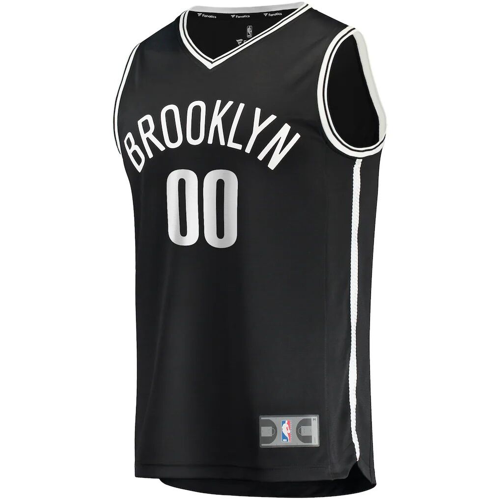 Brooklyn Nets Fashion7 Youth Fast Break Custom Replica Jersey Black - Icon Edition