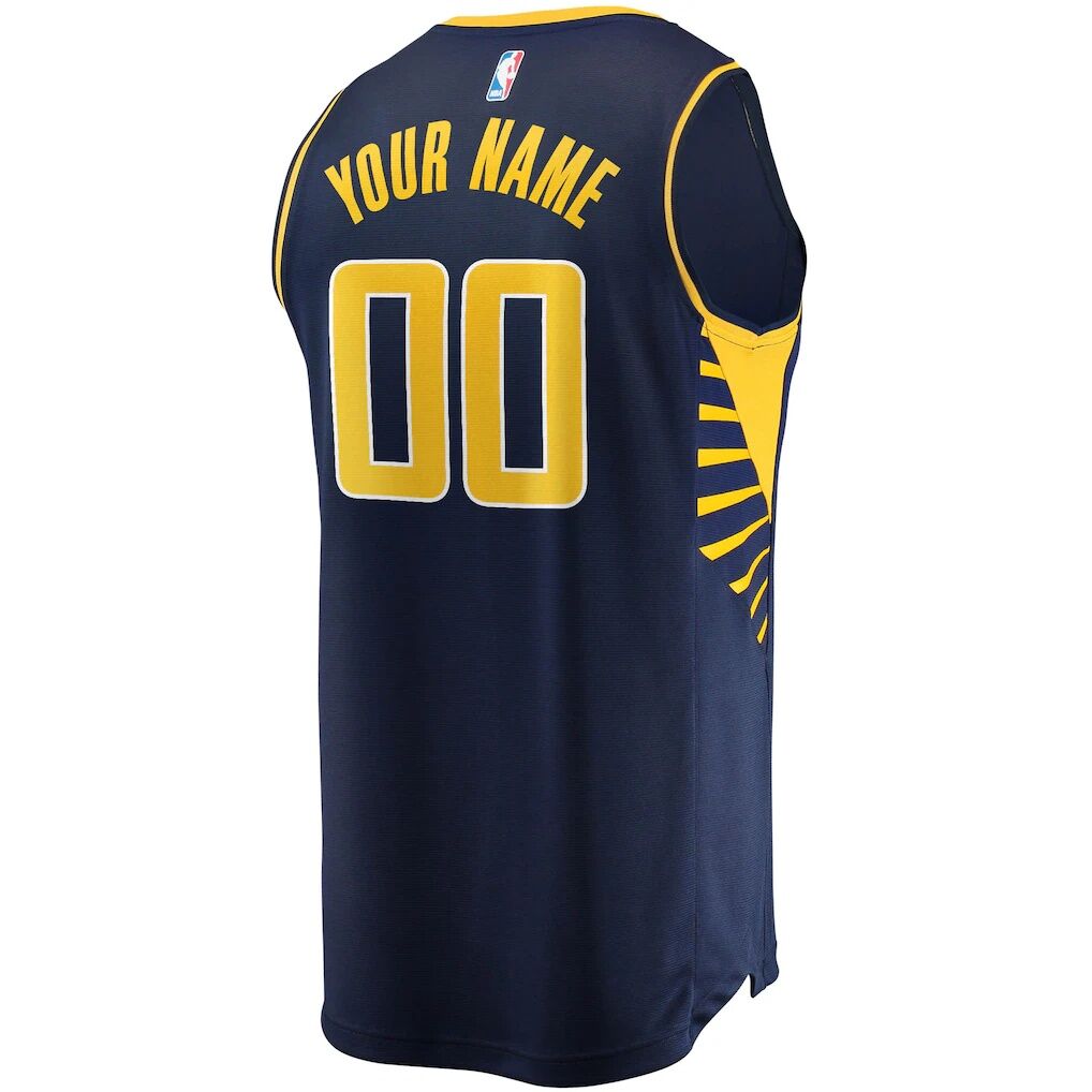 Indiana Pacers Fashion7 Youth Fast Break Custom Replica Jersey Navy - Icon Edition