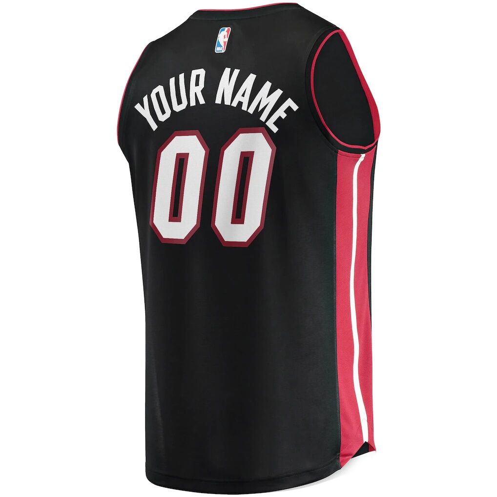 Miami Heat Fashion7 Youth Fast Break Custom Replica Jersey Black - Icon Edition