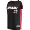 Miami Heat Fashion7 Youth Fast Break Custom Replica Jersey Black - - Side View