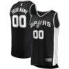 San Antonio Spurs Fashion7 Youth Fast Break Custom Replica Jersey Black - - Front View