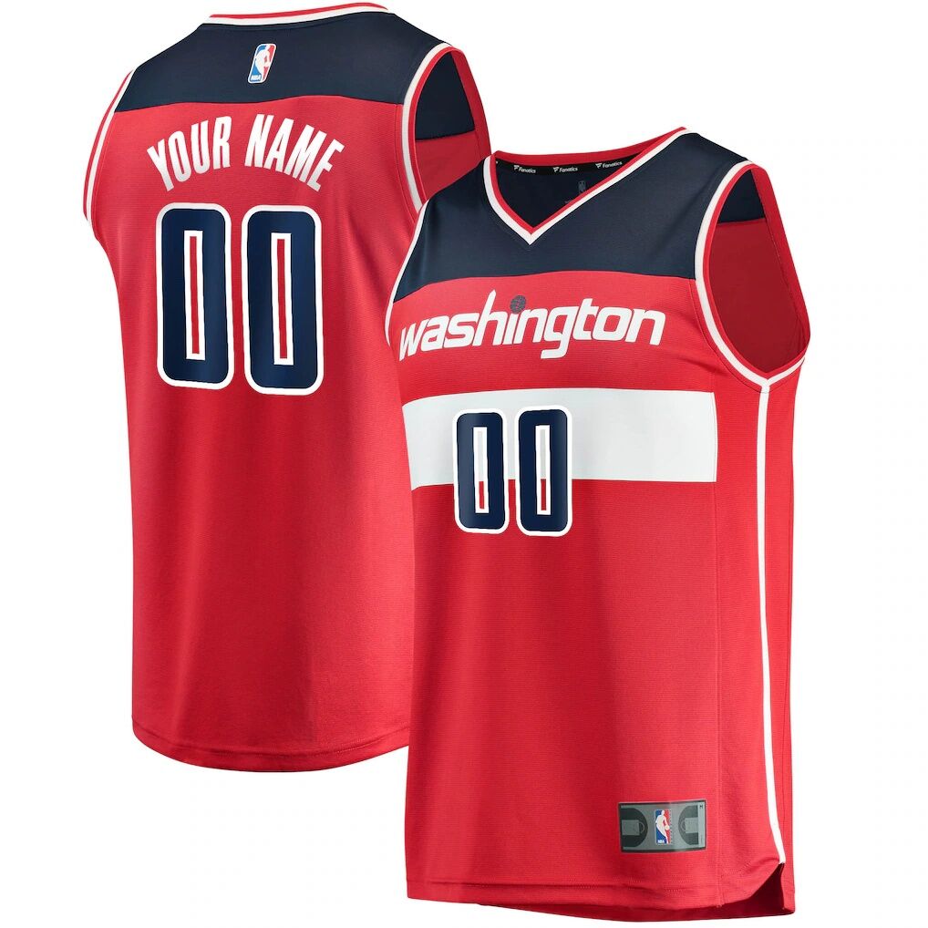 Washington Wizards Fashion7 Youth Fast Break Custom Replica Jersey Red - Icon Edition