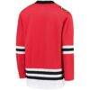 Chicago Blackhawks Fashion7 Youth Home Replica Blank Jersey - Red - Detail View