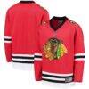 Chicago Blackhawks Fashion7 Youth Home Replica Blank Jersey - Red - Front View